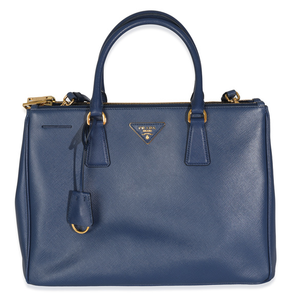 Prada Navy Saffiano Medium Galleria Double Zip Tote - Picture 1 of 8